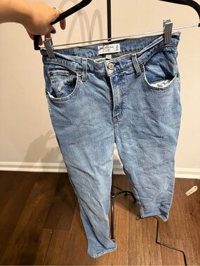 Abercrombie & Fitch Light Blue Straight Leg Jeans - 8 Extra Long